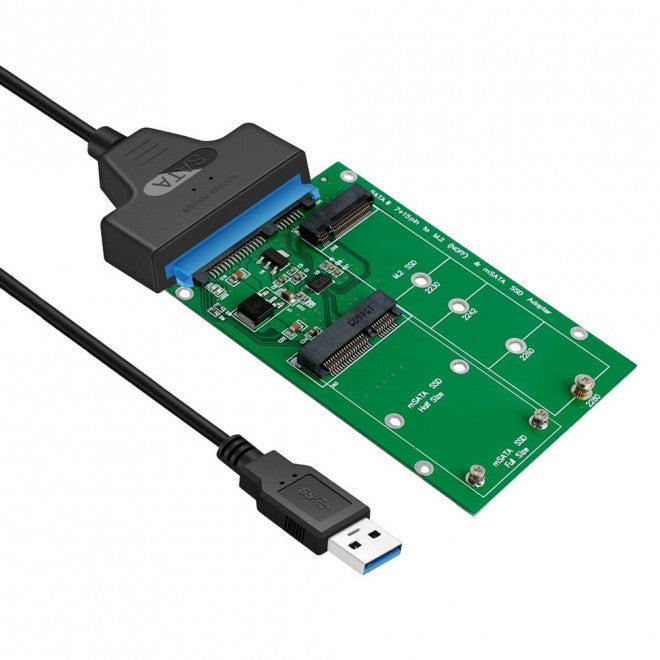 Simplecom SA221 USB 3.0 to mSATA + NGFF M.2 (B Key) SSD 2 in 1 Combo Adapter Simplecom SA221 USB 3.0 to mSATA + NGFF M.2 (B Key) SSD 2 in 1 Combo Adapter